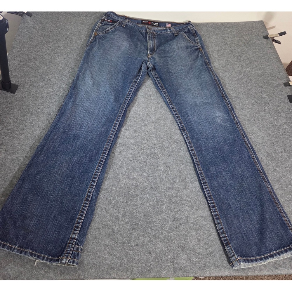 Ariat FR M4 Jeans Mens 36x36 Low Rise Boot Cut CAT 2 FR Work Denim Cowboy